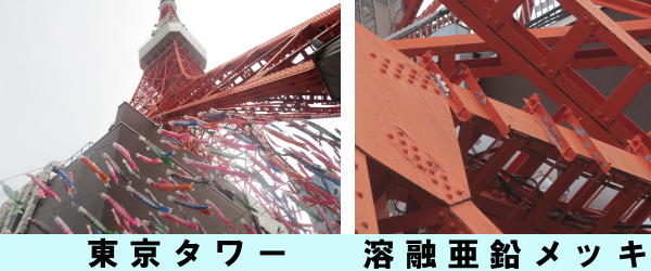 東京タワー　溶融亜鉛メッキ